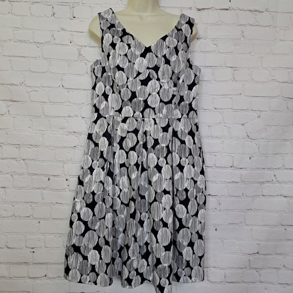 Nine West Polka Dot Sleeveless Dress Size 12